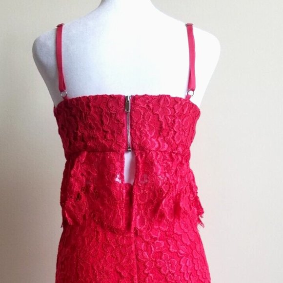 Alexis Red Lace Set Tank Top and Skirt Size S / XS - Picture 8 of 16